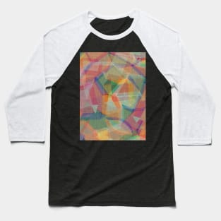 Modern Kaleidoscope Rainbow Multicolour Jewels Baseball T-Shirt